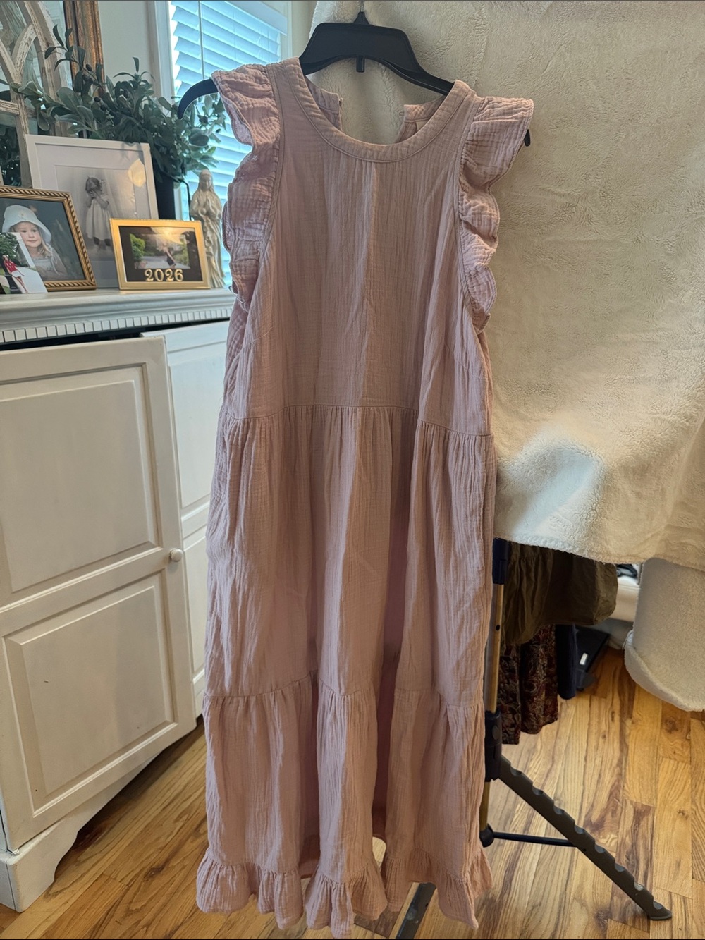 Universal Thread Dusty Pink Ruffle Tiered Maxi Dress